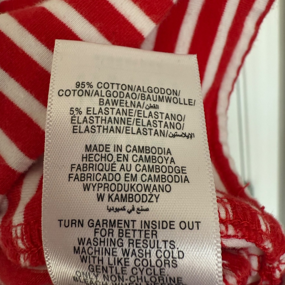Jones New York Red White Split Neck Tank Top Size M - Picture 6 of 6